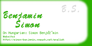 benjamin simon business card